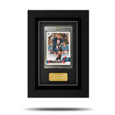 A Topps UEFA Club Competitions card displayed in a black frame with a clear protective cover.